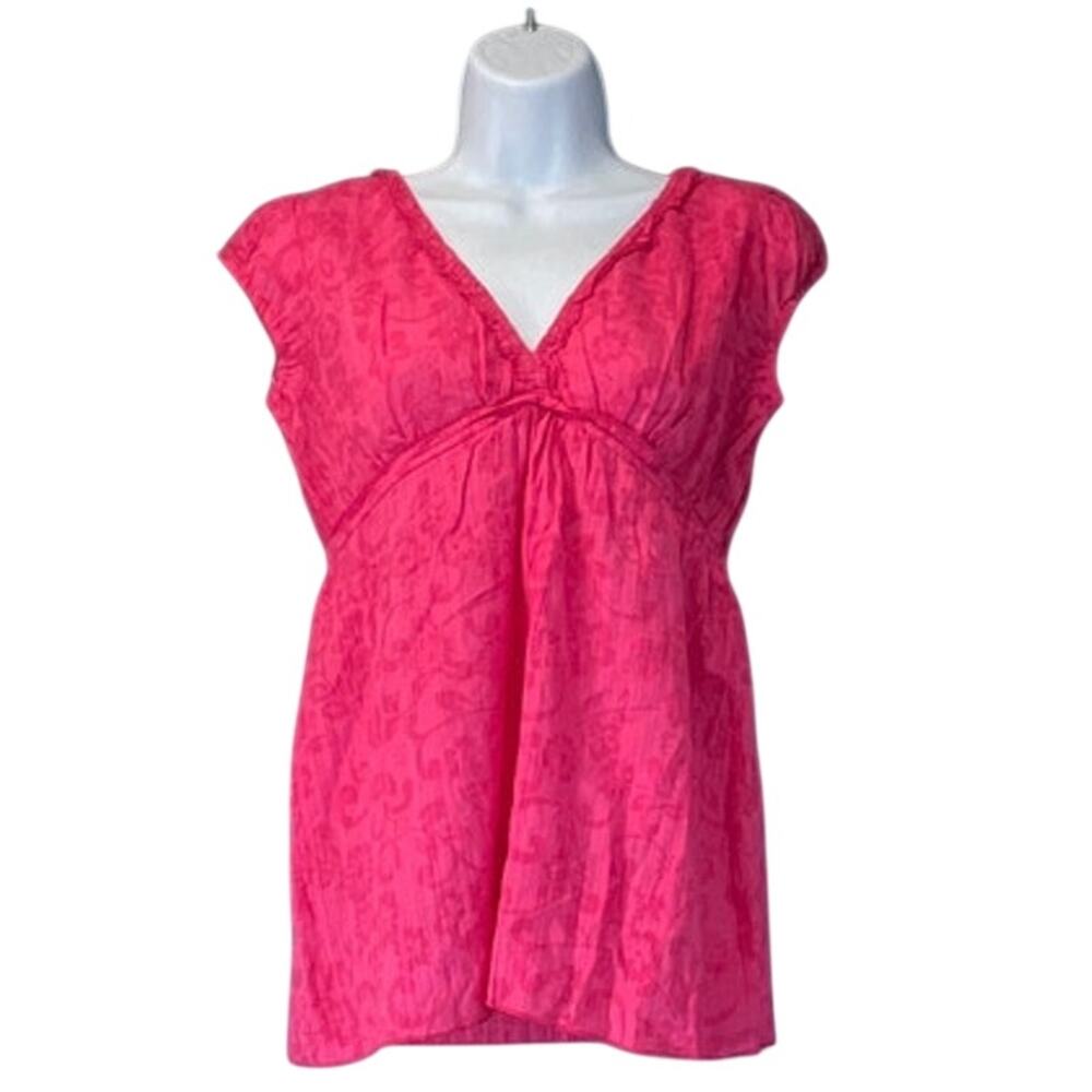 Aeropostale Womens M Petunia Babydoll V Neck 100% Cotton Summer/Beachy Top NEW